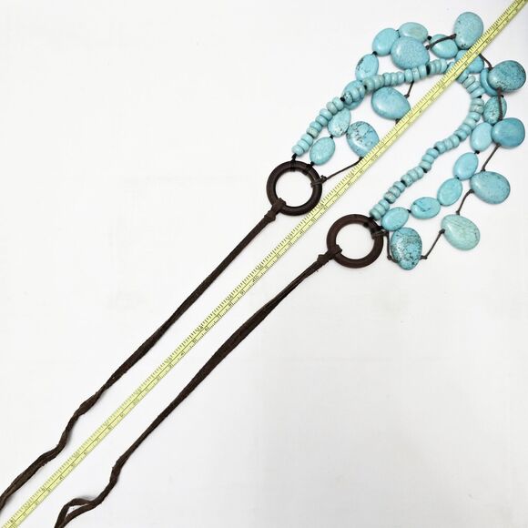 Stella & Dot Cortez Turquoise And Suede Necklace $98 - Picture 4 of 4